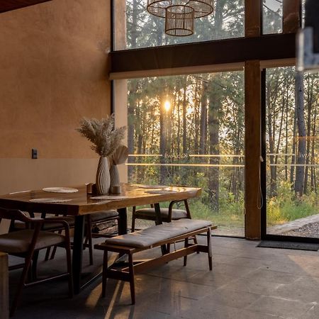 Cabaña de lujo moderna con Alberca climatizada Mazamitla bosque 2 Villa Exterior foto