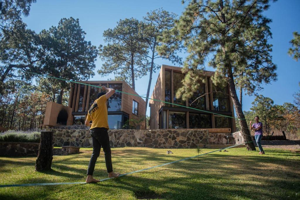 Cabaña de lujo moderna con Alberca climatizada Mazamitla bosque 2 Villa Exterior foto