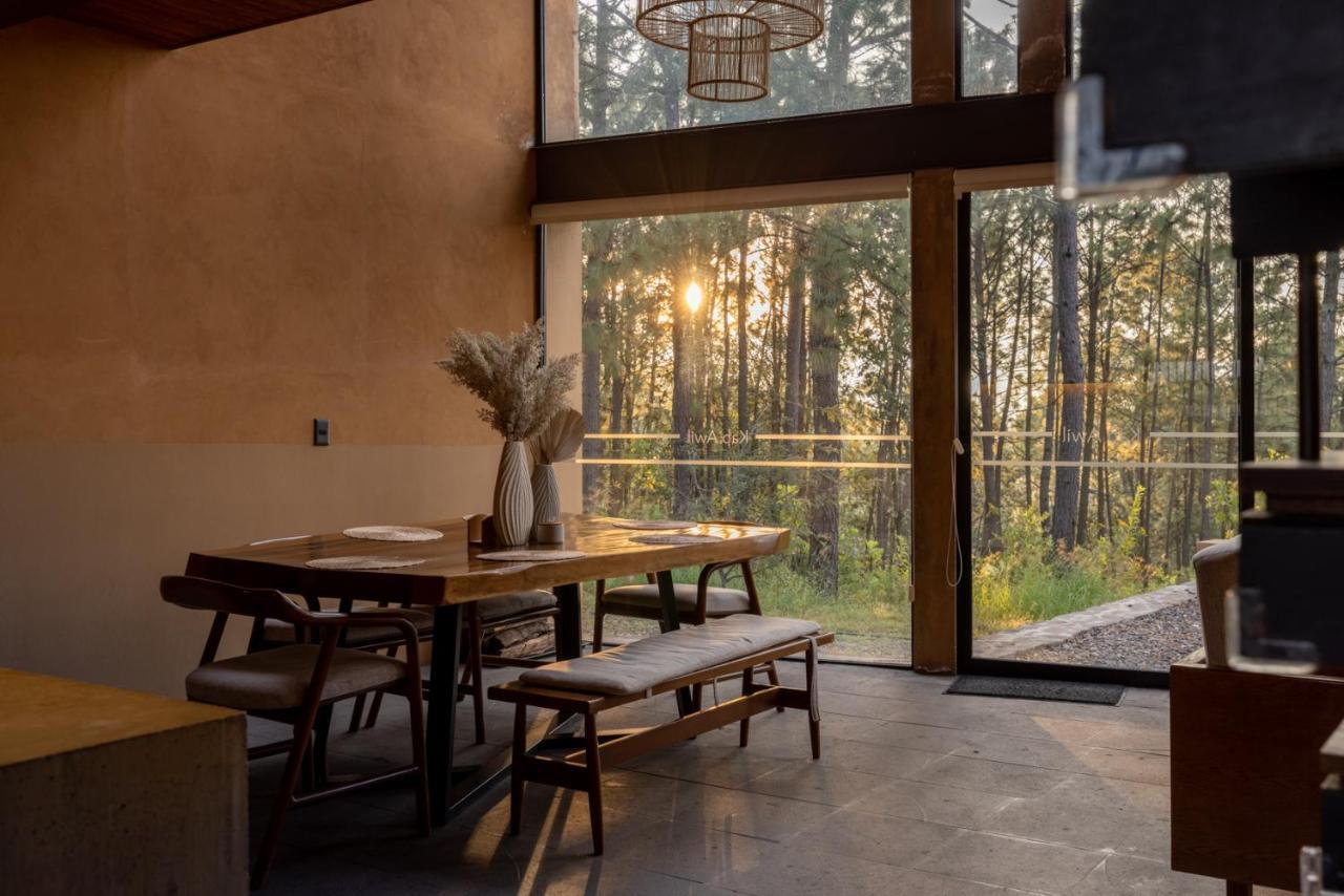 Cabaña de lujo moderna con Alberca climatizada Mazamitla bosque 2 Villa Exterior foto